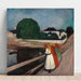Reproductie van het schilderij De meisjes op de brug - Edvard Munch