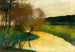 Landschap van herfstbeek in avondlicht, Thüringen - Lesser Ury — weergave van het kunstwerk