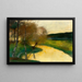 Landschap van herfstbeek in avondlicht, Thüringen - Lesser Ury — ingelijst kunstwerk aan de muur