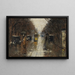Straatbeeld onder de regen in Berlijn - Lesser Ury — ingelijst kunstwerk aan de muur