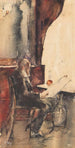 Leeszaal in het café - Lesser Ury — weergave van het kunstwerk