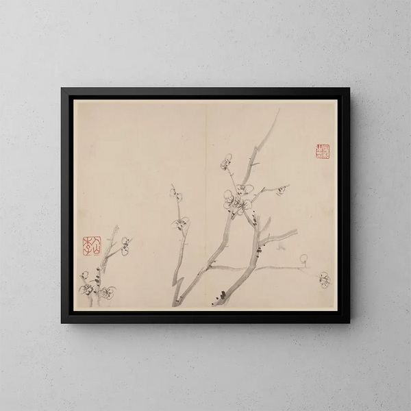 Album de pruniers en fleurs - Li Fangying — framed artwork on a wall