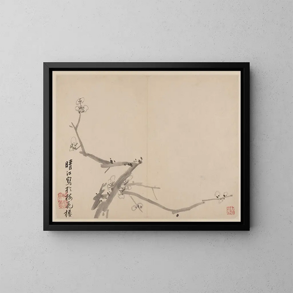 Album de pruniers en fleurs Pl7 - Li Fangying — framed artwork on a wall