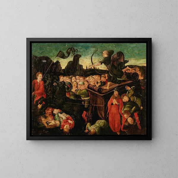 The Triumph of Death - Liberale da Verona — framed artwork on a wall