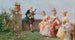 Venise, elegante compagnie met San Giorgio Maggiore op de achtergrond - Licinio Barzanti — weergave van het kunstwerk