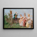 Venise, elegante compagnie met San Giorgio Maggiore op de achtergrond - Licinio Barzanti — ingelijst kunstwerk aan de muur