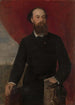 Portret van beeldhouwer Paul De Vigne - Léon de Winne — ingelijst kunstwerk aan de muur