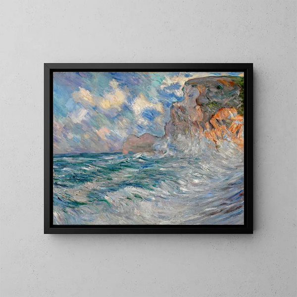Cliffs at Étretat - Lilla Cabot Perry — framed artwork on a wall