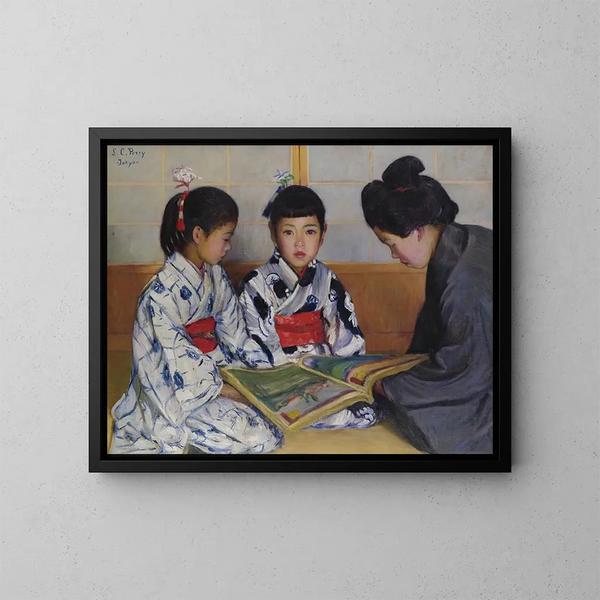 The picture book - Lilla Cabot Perry — framed artwork on a wall