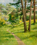 Landschapschilderij Zomer - Lilly Walther — weergave van het kunstwerk