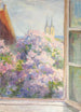 Vue de l'église Saint-Charles depuis la fenêtre - Lilly Walther — weergave van het kunstwerk
