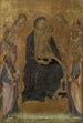 La Vierge à l'Enfant en majesté avec saints et anges - Lippo Vanni — weergave van het kunstwerk