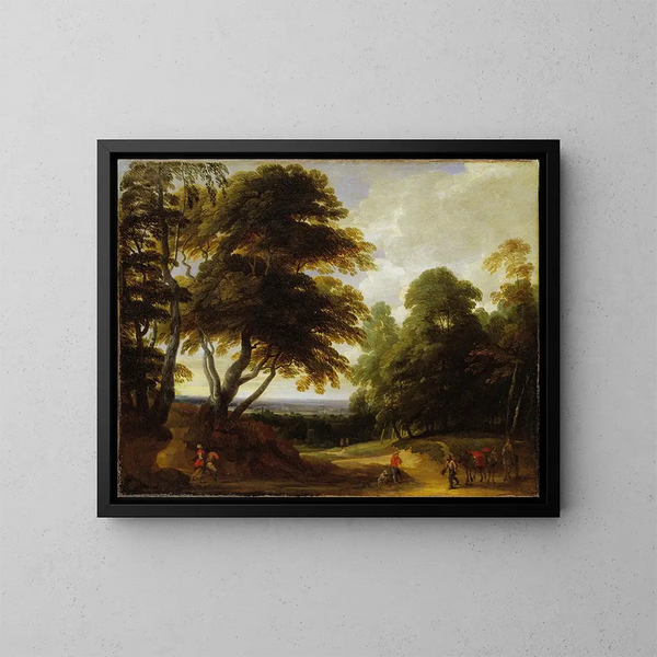 By the Forest Edge - Lodewijk de Vadder — framed artwork on a wall