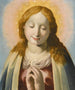 De Maagd biddend - Lombardeschool — weergave van het kunstwerk