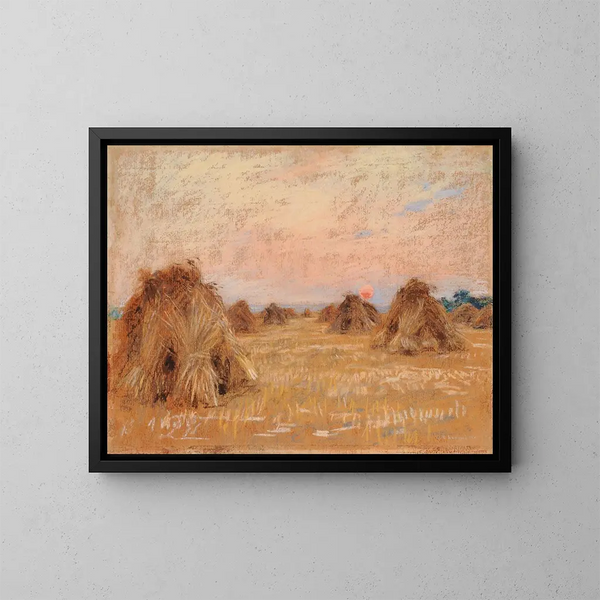 End of Day - Léon Augustin Lhermitte — framed artwork on a wall