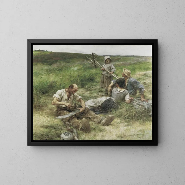 Fauchage - Léon Augustin Lhermitte — framed artwork on a wall