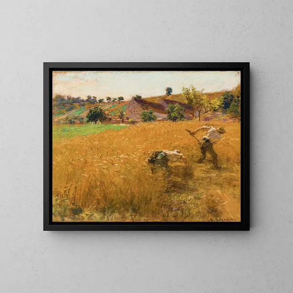 La Moisson - Léon Augustin Lhermitte — framed artwork on a wall