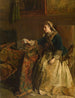 Verloren in gedachten - Léon Brunin — weergave van het kunstwerk