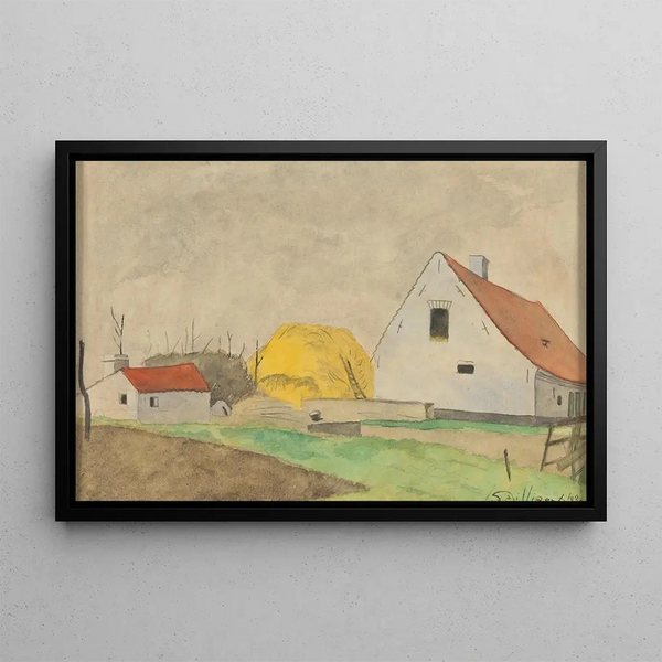 Sluit langs de weg naar Gistel - Léon Spilliaert — ingelijst kunstwerk aan de muur