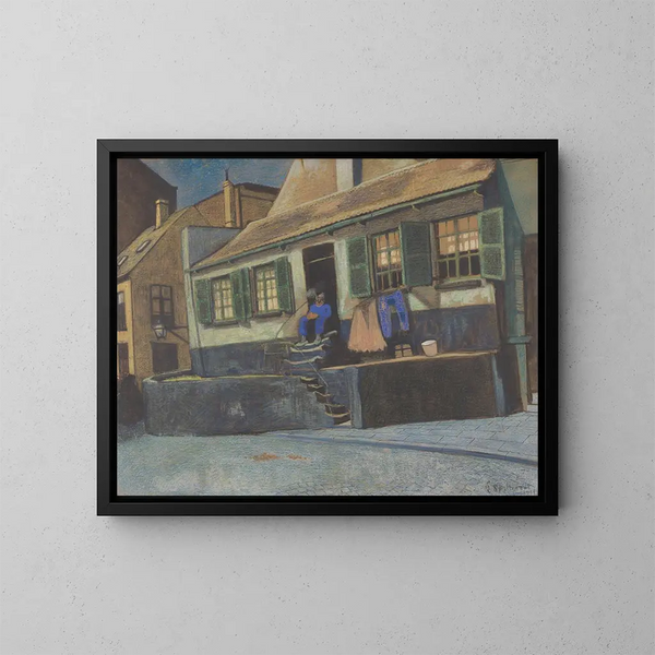 De huis genaamd De Pulpit in Oostende - Léon Spilliaert — ingelijst kunstwerk aan de muur