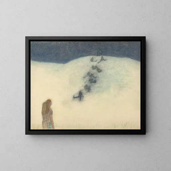 Kinderen op het duin - Léon Spilliaert — ingelijst kunstwerk aan de muur