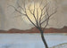 Landschapsschilderij met boom op de voorgrond - Léon Spilliaert — weergave van het kunstwerk