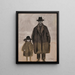Léon Spilliaert en Madeleine wandelend in Oostende - Léon Spilliaert — ingelijst kunstwerk aan de muur