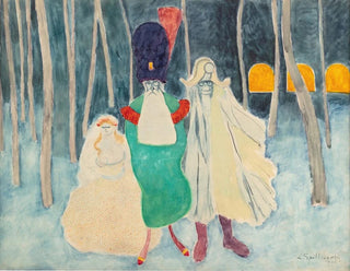 Lon Spilliaert - Mascarade Lopold II Napolon et la bouquetire.webp