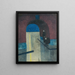 Een man en een vrouw die schuilen onder een boog van de Drie Gapers Oostende - Léon Spilliaert — ingelijst kunstwerk aan de muur