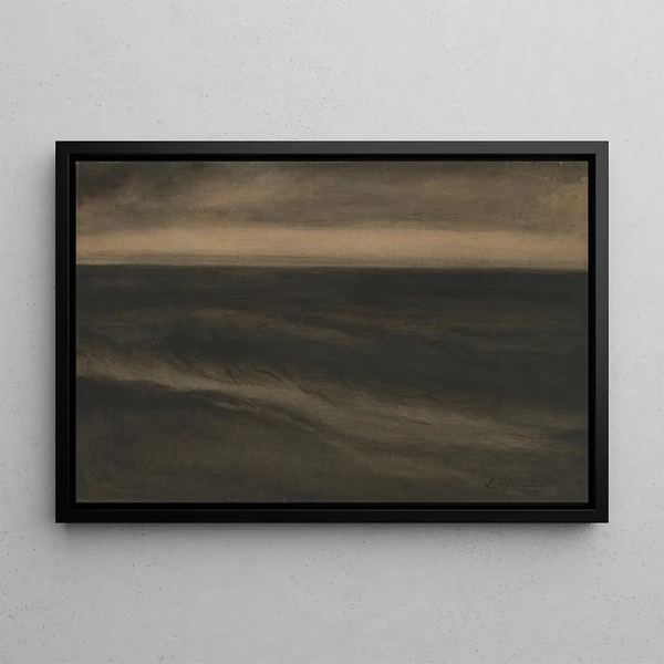 Marine zwarte schilderij - Léon Spilliaert — ingelijst kunstwerk aan de muur