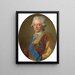 Portret van Gustave III, koning van Zweden - Lorens Pasch de Jonge — ingelijst kunstwerk aan de muur
