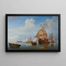 Maritiem landschap met sirocco - Lorenzo Butti — ingelijst kunstwerk aan de muur