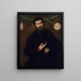 portret van een man met allegorische symbolen - Lorenzo Lotto — ingelijst kunstwerk aan de muur