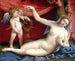 Venus en Cupido - Lorenzo Lotto — weergave van het kunstwerk
