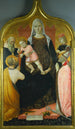 Maagd en Kind met de Heiligen Antonius, Abt Marc Séverin en Sebastiaan - Lorenzo da Sanseverino — weergave van het kunstwerk