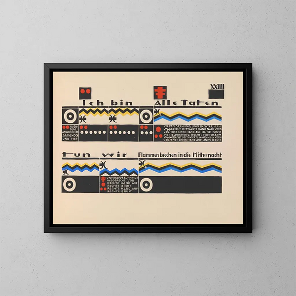 Untitled Sheet XXIIII - Lothar Schreyer — framed artwork on a wall