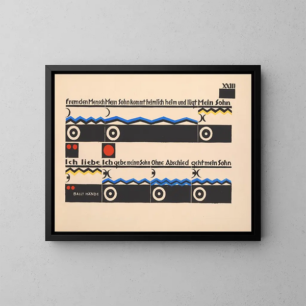 Untitled Sheet XXIII - Lothar Schreyer — framed artwork on a wall