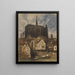 van een buitenkant van een kathedraal - Louis-Adolphe Hervier — ingelijst kunstwerk aan de muur