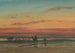 Schets van zonsondergang in Egypte met twee Bedoeïenen op kamelen - Louis-Amable Crapelet — weergave van het kunstwerk