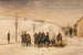 Soldaten en Kantonnekeur bij de vestingwerken - Louis-Émile Benassit — weergave van het kunstwerk