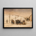 Soldaten en Kantonnekeur bij de vestingwerken - Louis-Émile Benassit — ingelijst kunstwerk aan de muur