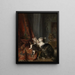 binnenhuis met katten - Louis-Eugène Lambert — ingelijst kunstwerk aan de muur