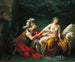 van Alcibiade knielend voor zijn maîtresse - Louis-Jean-François Lagrenée — weergave van het kunstwerk