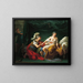 van Alcibiade knielend voor zijn maîtresse - Louis-Jean-François Lagrenée — ingelijst kunstwerk aan de muur