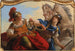 Bellone die de teugels van haar paarden aan Mars presenteert - Louis-Jean-François Lagrenée — weergave van het kunstwerk