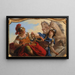 Bellone die de teugels van haar paarden aan Mars presenteert - Louis-Jean-François Lagrenée — ingelijst kunstwerk aan de muur