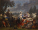 De twee weduwen van een indiaanse leider die strijden om de eer van de brandstapel - Louis-Jean-François Lagrenée — weergave van het kunstwerk