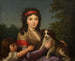 portret van Alexandrine Julie Vaudoyer, dochter van de schilder en echtgenote van de architect Antoine Laurent Vaudoyer - Louis-Jean-François Lagrenée — weergave van het kunstwerk