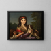 portret van Alexandrine Julie Vaudoyer, dochter van de schilder en echtgenote van de architect Antoine Laurent Vaudoyer - Louis-Jean-François Lagrenée — ingelijst kunstwerk aan de muur