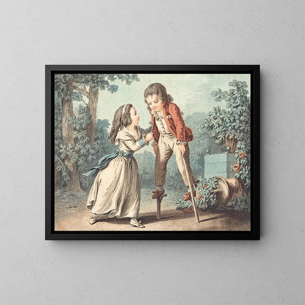 Les Chasses - Louis-Marin Bonnet — framed artwork on a wall